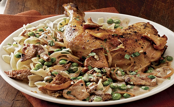 Mushroom Recipe : Chicken Baked with Cream Chanterelles